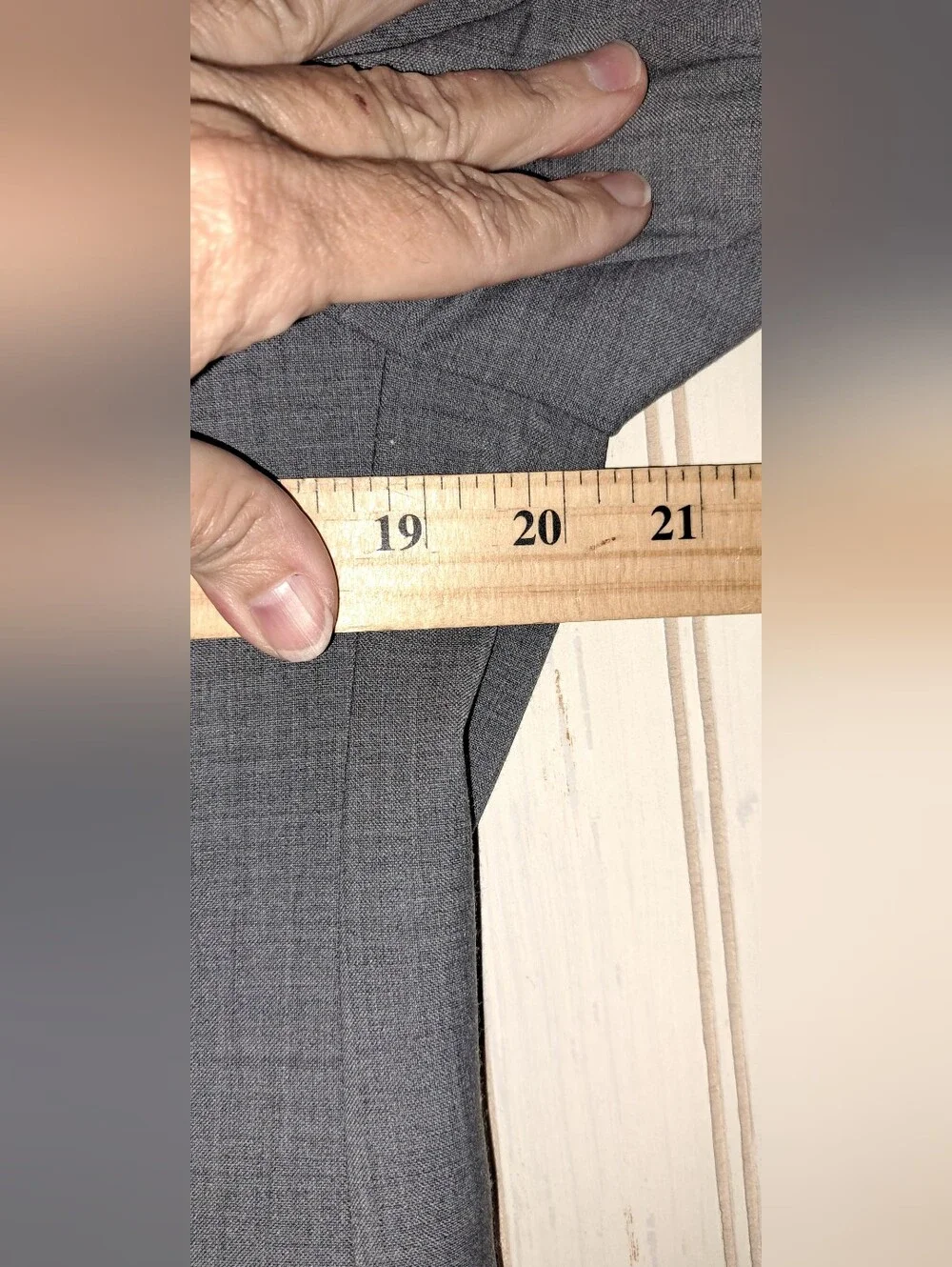 Men's Crown & Ivy Wool Blend Suit NWOT 38 SHORT Pants 32x30 Heathered Gray